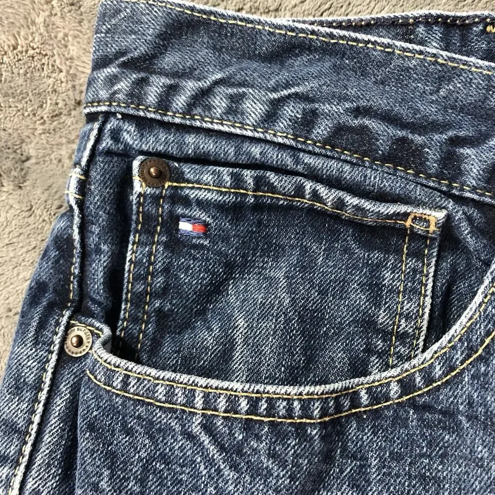 Tommy Hilfiger Slim Fit Jeans Medium Wash Blue‎ Denim 38x30 Preppy Casual Cotton